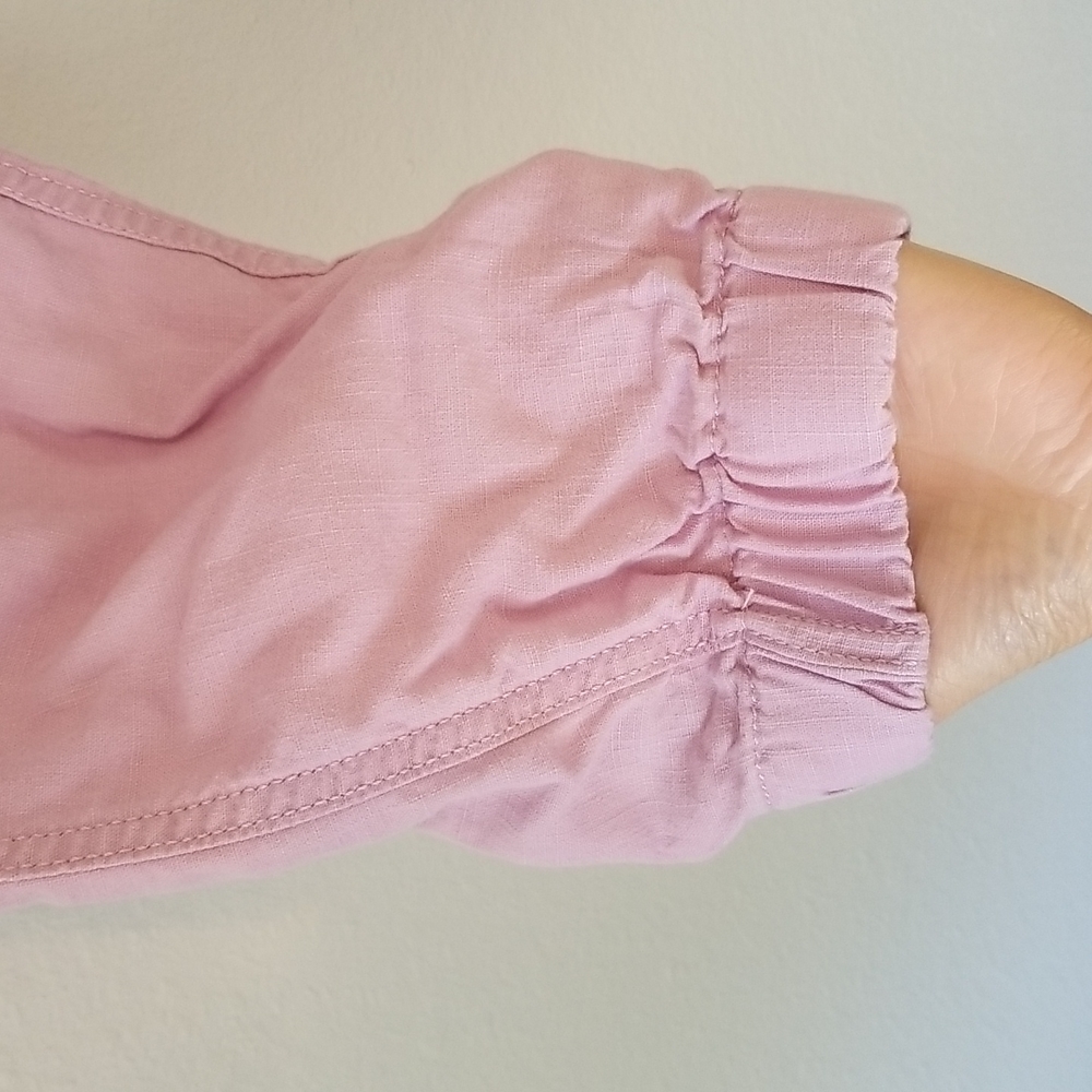 J Crew Lilac Light Purple Point Sur Linen Cuffed Jogger pants sz 00 - Picture 3 of 6